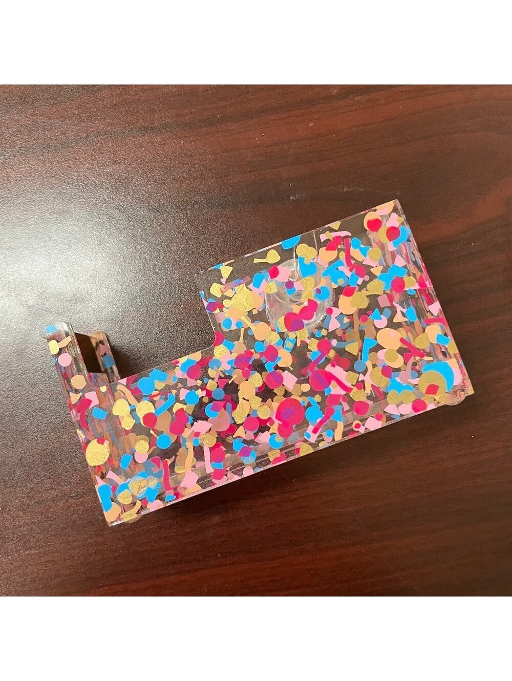 Acrylic Confetti Tape Dispenser